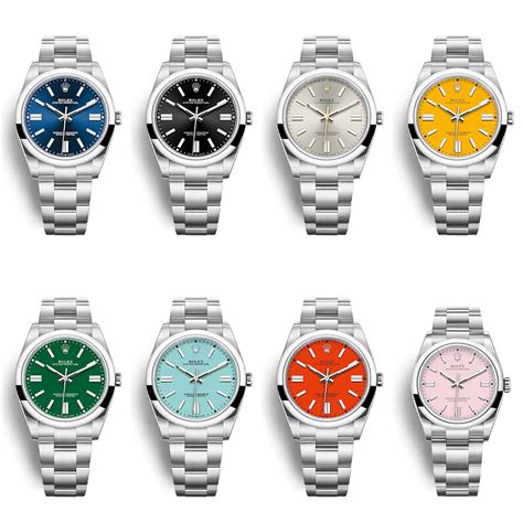 rolex colour|Rolex oyster color chart.